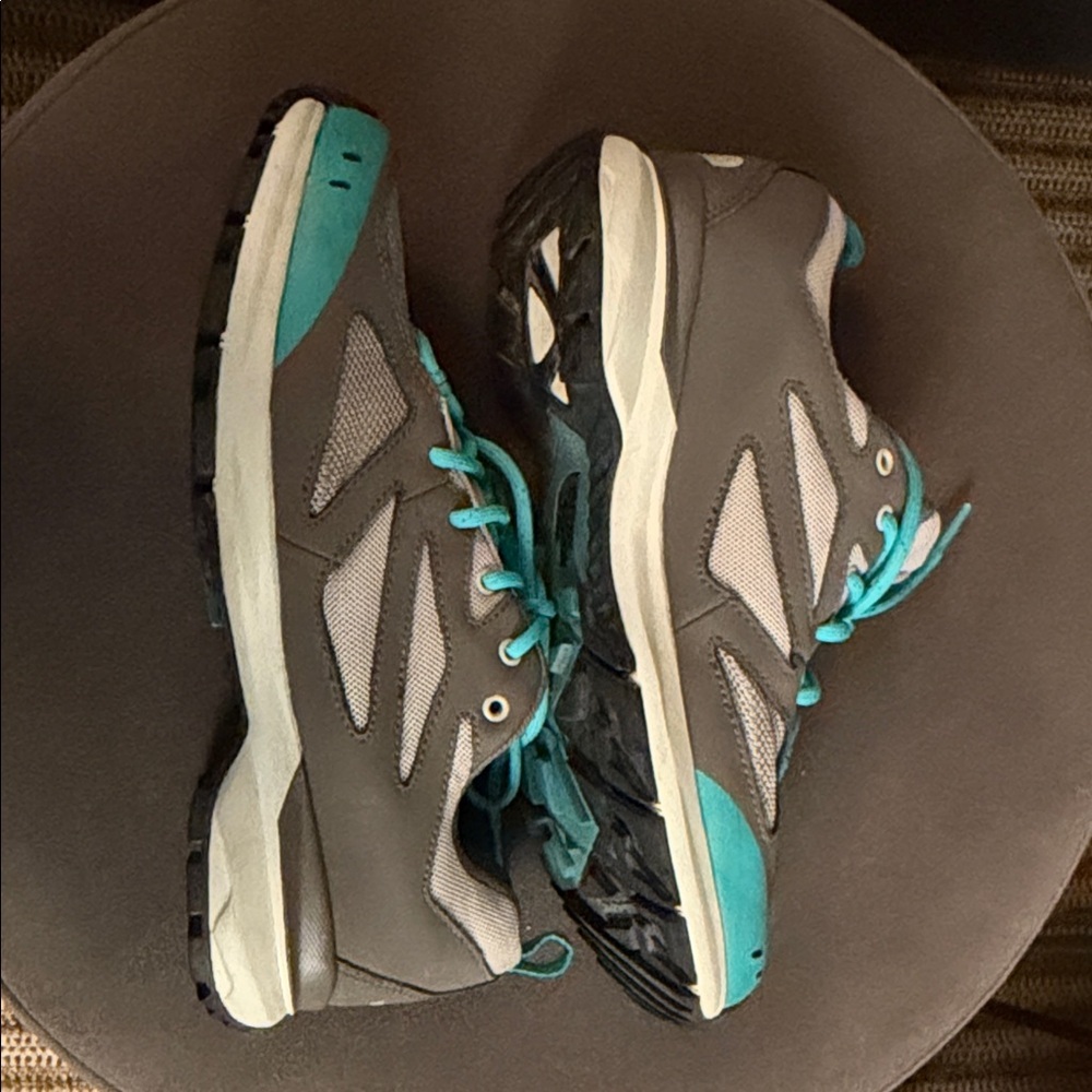 The North Face Cradle Hiking Sneakers Womens 7.5 Waterproof Outdoors Grey & Aqua - Picture 5 of 7